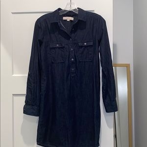 Loft long sleeve denim dress